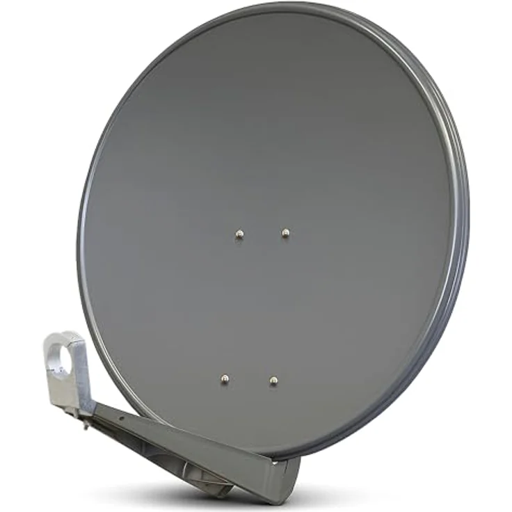 PremiumX DELUXE80 Satellitenschüssel 80 cm, Aluminium in Anthrazit, Full HD 3D 4K Ultra HD, starke Empfangsleistung, einfache Montage, flexible LNB-Kompatibilität – Bild 1