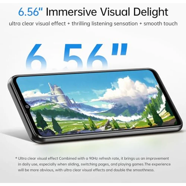 CUBOT Note 21(2023) Smartphone Android 13-6GB(12GB) RAM +128GB ROM Handy Ohne Vertrag, 50MP + 8MP Kamera, 6.56" HD+, 5200mAh Simlockfreie Handys, Dual SIM 4G, Octa Core/Face ID/GPS/BT5.0 - Schwarz – Bild 4