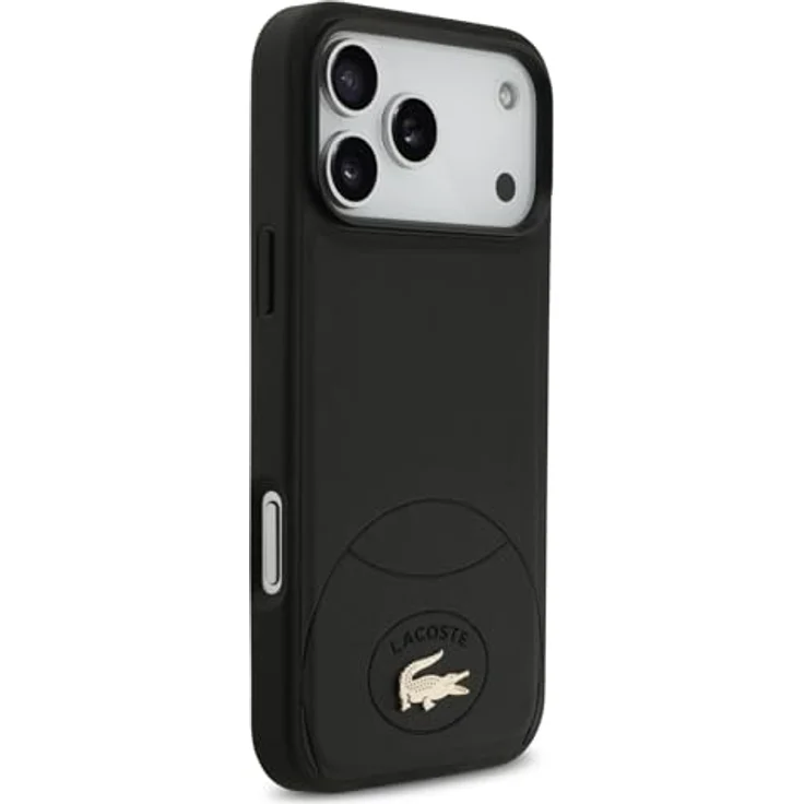 CG MOBILE Lacoste Bliss MagSafe Hülle für iPhone 17 Pro, Hartschale aus Kunstleder/TPU/PC, Schwarz – Bild 3