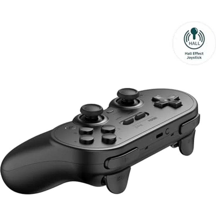 8bitdo SN30 Pro, Bluetooth Gaming Controller mit Hall-Effekt-Joysticks, kompatibel mit Mac, Android, Switch, iOS, Schwarz – Bild 3