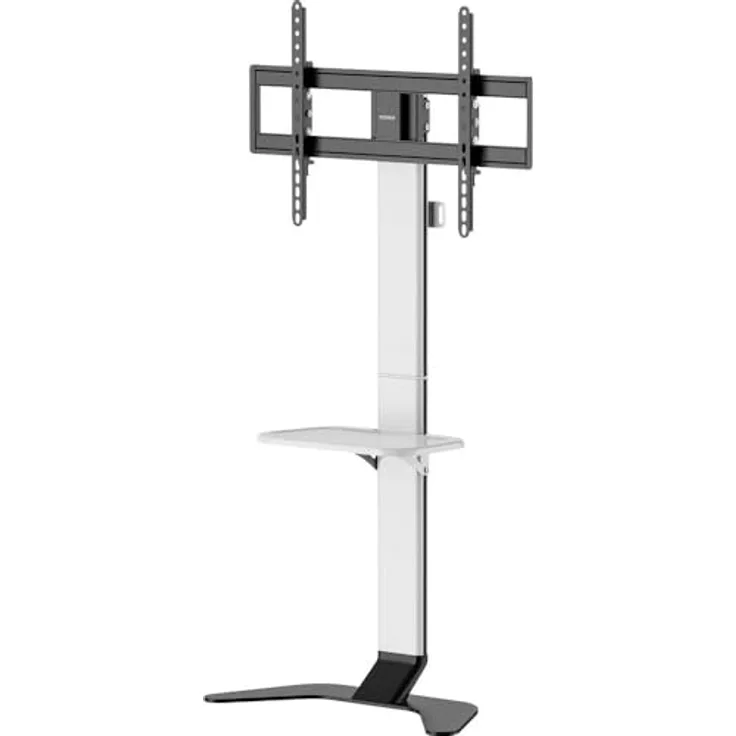 Speaka Professional SP-TVS-600 TV-Standfuß, höhenverstellbar für 37"-86" TVs, Tragkraft 45 kg, Bodenständer mit Ablagefach