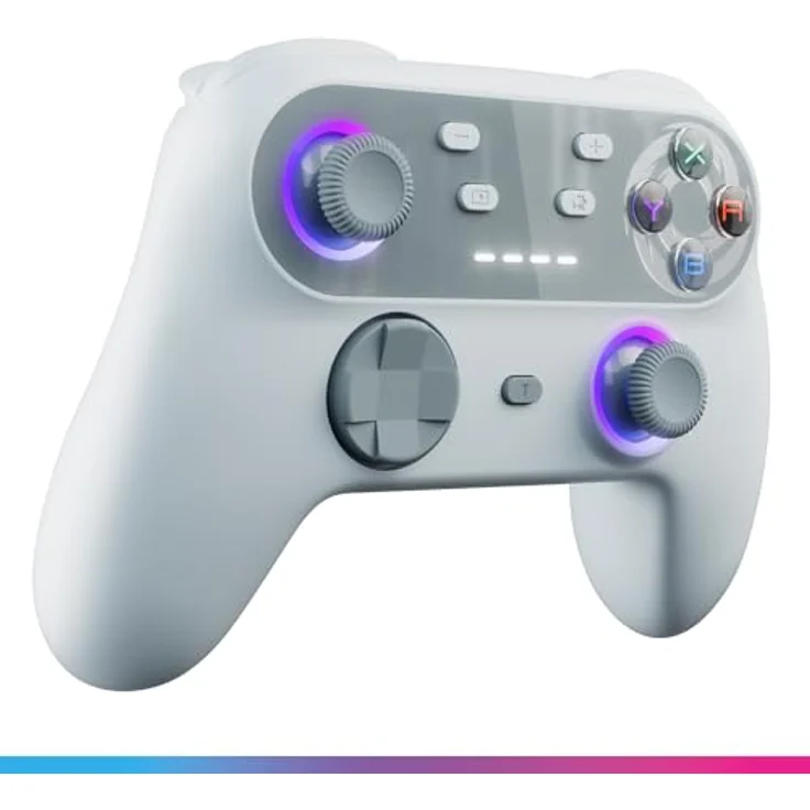 Oniverse Walli Kabelloser Controller für Switch/Switch 2/Lite/OLED/PC, Hall-Effekt, 2 Makrotasten, Turbo-Modus, 6 Stunden Akkulaufzeit – Grau – Bild 1