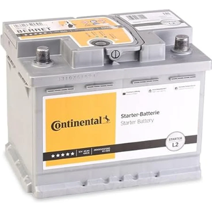 Continental Starterbatterie 12V 65Ah 640A/EN L2, Blei-Kalzium-Batterie für zuverlässigen Kaltstart – Bild 3