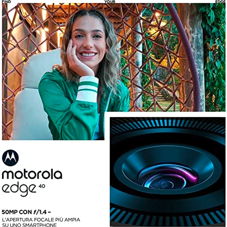 Motorola edge40 5G (6,55"-FHD+-Display, 50-MP-Kamera, 8/256 GB, 4400 mAh, Android 13) Eclipse Black – Bild 4