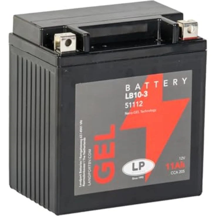 Landport LB10-3, 12V 11Ah Gel Startbatterie für Motorräder, wartungsfrei, hohe Kaltstartleistung, 205 A CCA – Bild 2