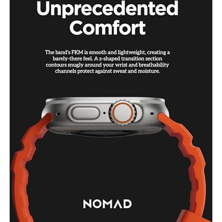 NOMAD Rocky Point Band für Apple Watch 42/44/45/49 mm, wasserfestes und leistungsstarkes Uhrenarmband mit Magma Connector Natural – Bild 7