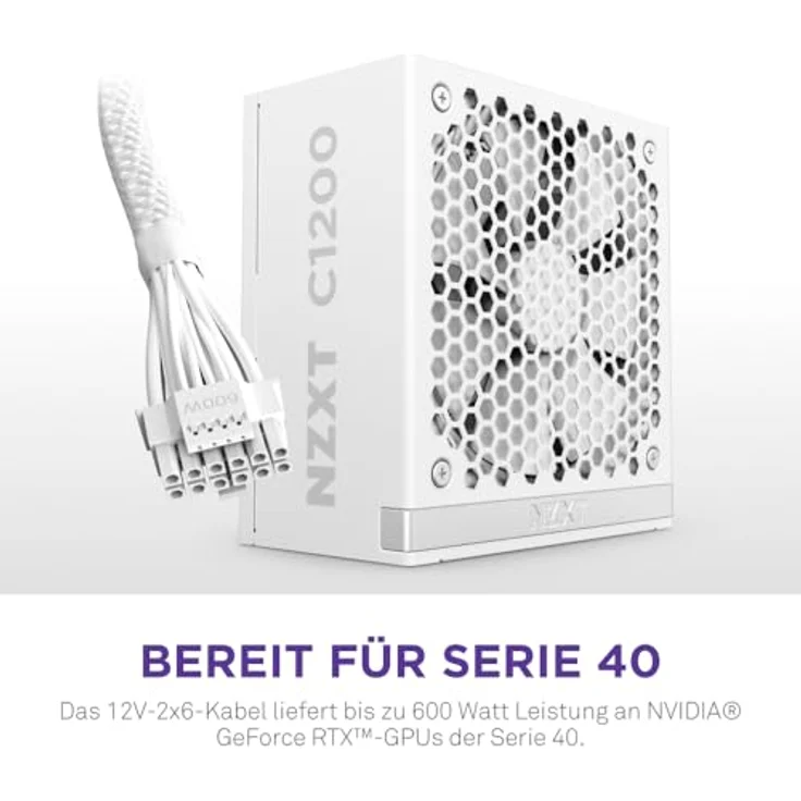 NZXT C1200 Gold ATX 3.1 - 1200 Watt PC-Gaming-Netzteil - 80 PLUS Gold - Zero Fan-Modus - Weiß - Preisvergleich – Bild 4