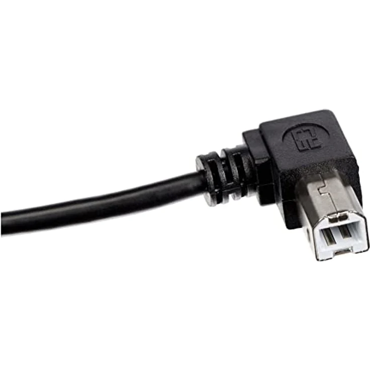 System-S USB A zu USB B Adapter Kabel 90° gewinkelt 90 Grad Winkelstecker Winkel 22 cm – Bild 3