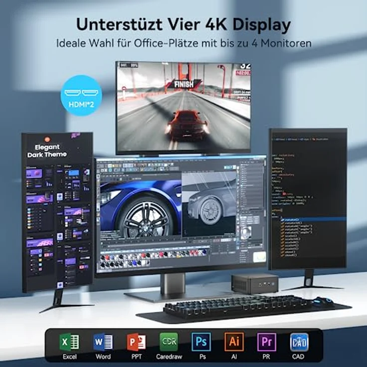 Intel NUC 13 Pro Mini PC Core i7-1360P |12 Kerne 16 Threads NUC13ANHi7 Mini Desktop Computer| 32GB RAM 1TB SSD| Windows 11 Pro Desktop Computer| 4K/8K UHD| HDMI| 2 x Thunderbolt 4| WiFi 6E| BT5.3 – Bild 3