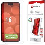 Displex Panzerglas (10H) + Schutzhülle für Apple iPhone 16, Eco-Montagerahmen, + Case, Tempered Glas, Kratzer-resistente Schutzfolie, Displayschutzfolie von Displex