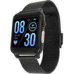 HEYRO FIT 21 Metal Black Smart Watch mit EKG, PPG, Blutdruckmessung, Pulsuhr, Kalorien- & Schrittzahler - mit zusätzlic