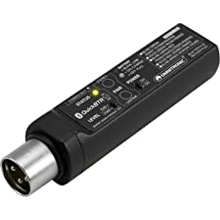 OMNITRONIC QuickBTR-5.0 XLR AptX Bluetooth 5.0 Receiver, tragbarer Bluetooth-Empfänger mit XLR-Stecker, aptX und Stereo-Link – Bild 2