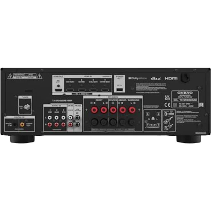 Onkyo TX-SR3100, 5.2-Channel AV-Receiver mit Dolby Atmos®, DTS:X® und HDMI 2.1, Schwarz – Bild 6