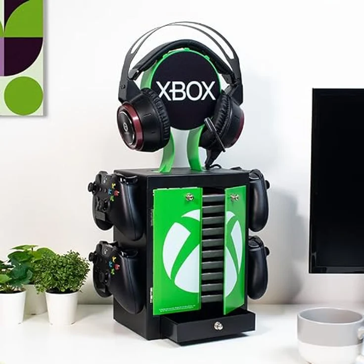 Numskull OFFICIAL XBOX GAMING LOCKER, Diskettenhalter für Spiele, schwarz – Bild 3