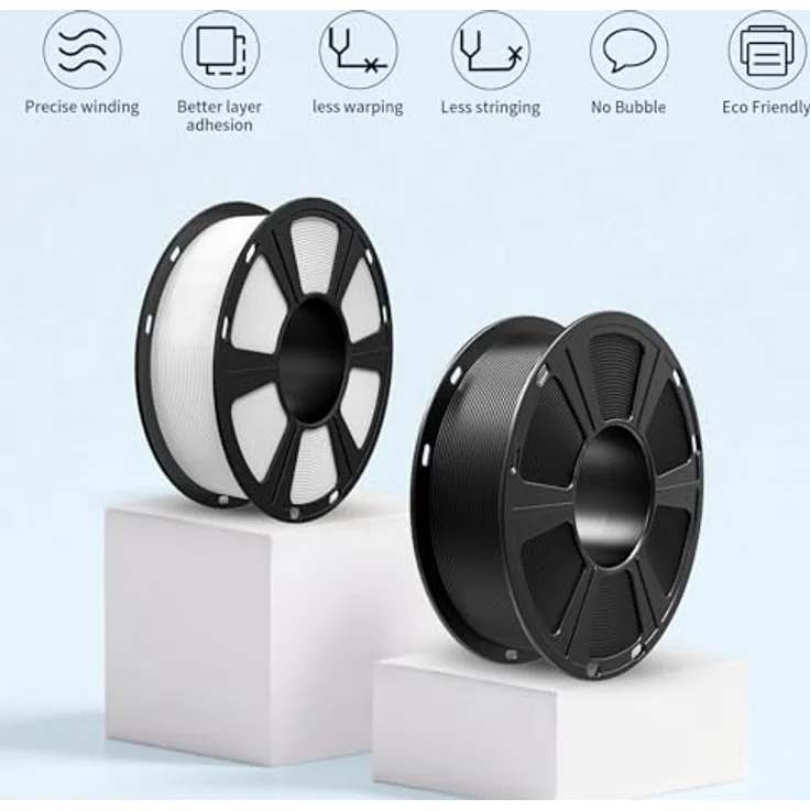 GEEETECH PLA Filament 1,75mm Schwarz, 4 kg Spule für 3D Drucker, verunreinigungsfrei – Bild 2