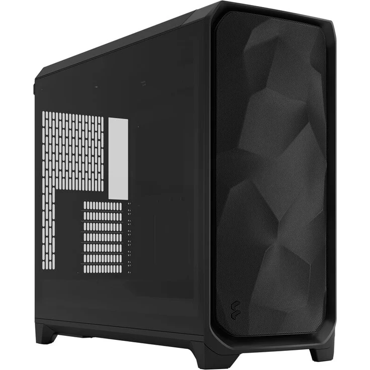 Fractal Design Meshify 3 XL Black TG, Big-Tower PC Gehäuse für E-ATX Mainboards, Tempered Glass, 10 Lüftermöglichkeiten, vorinstallierte 3x 140-mm-Lüfter, schwarz