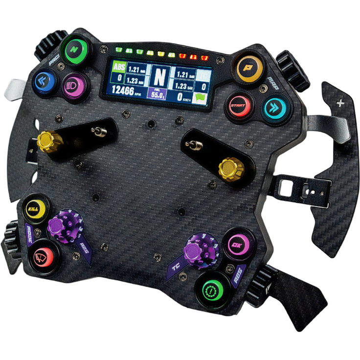 Conspit H.A.O HUB, Gaming-Lenkrad mit Vollcarbon-Struktur, 2,99-Zoll-Display und Dual-Mode-Clutch-Paddles