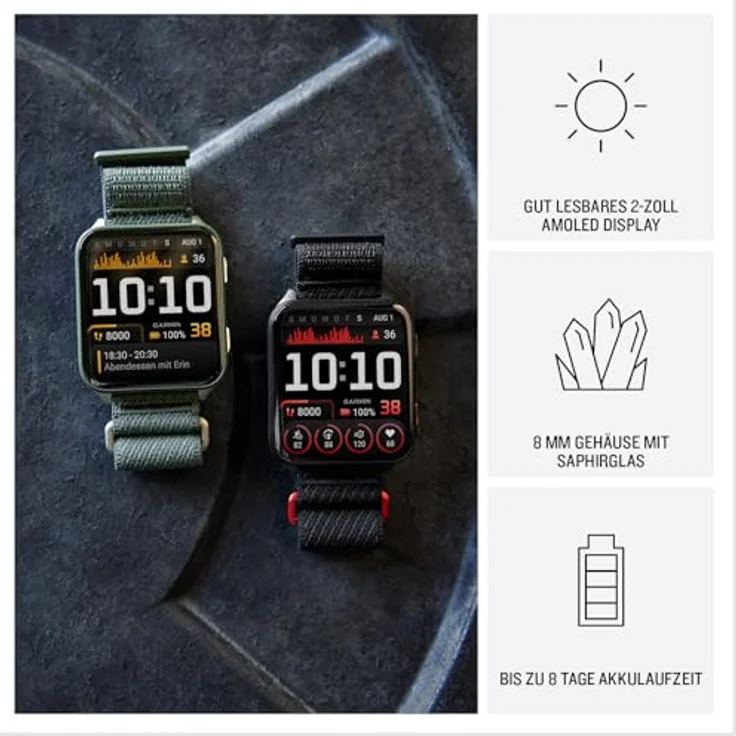 Garmin Venu X1 (51mm) - GPS-Smartwatch mit 2" AMOLED-Display, 8 Tage Akkulaufzeit, 100+ Sport-Apps, 24/7 Gesundheitsfunktionen, Telefonie und LED-Taschenlampe – Bild 3