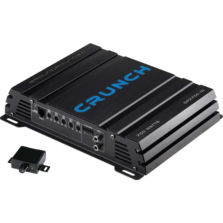 Crunch GPX750.1D Class D Digital Mono Verstärker Endstufe Monoblock Verstärker (Anzahl Kanäle: 1) - Solide Qualität und price-optimierte Performance, Schwarz – Bild 1