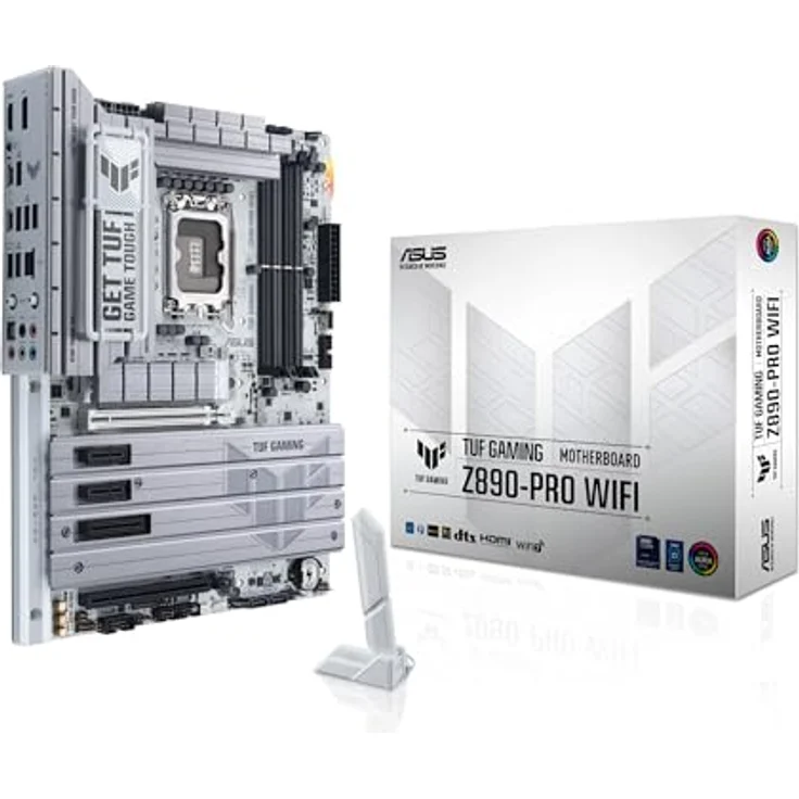 ASUS TUF Gaming Z890-PRO WiFi Mainboard Sockel Intel LGA 1851 (ATX, PCIe 5.0, DDR5, DisplayPort, HDMI, 2X Thunderbolt 4, 4X M.2, WiFi 7, Q-Release, Aura Sync) - Fortschrittliches KI-Mainboard für Intel Core Ultra Prozessoren (Serie 2) – Bild 1