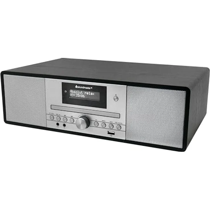 Soundmaster DAB980 DAB+ Radio mit CD Player, schwarz, Digitalradio (DAB), Bluetooth® Empfang, 30 Festsenderspeicher, Equalizer – Bild 1