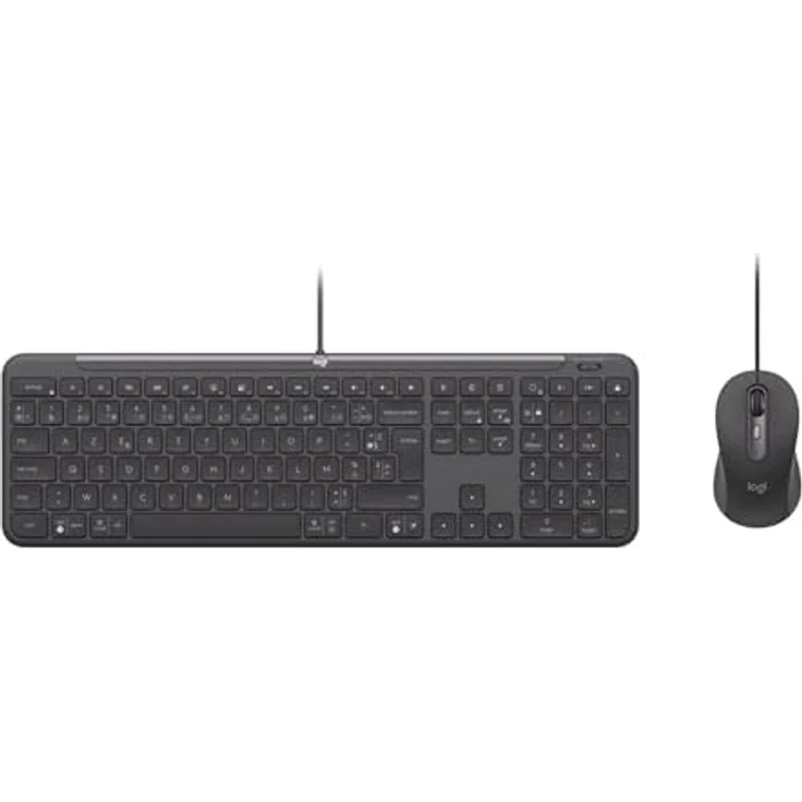 Logitech Signature Slim Wired Combo MK620, Tastatur- und Maus-Set, full size, USB-C, AZERTY, Französisch, Graphite – Bild 6