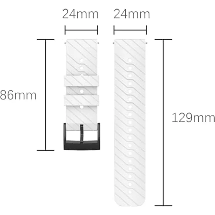 INF Uhrarmband für Suunto 7/9/9 Baro/D5, sportliches Silikonarmband mit Schnellverschluss und atmungsaktivem Design, schwarz – Bild 3