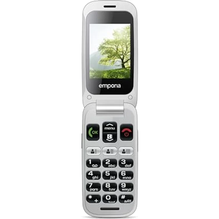 Emporia ONE V200i Klapphandy, 2 MP Kamera, IP54-Schutz, große beleuchtete Tasten, spacegrey/silber (2025) – Bild 3