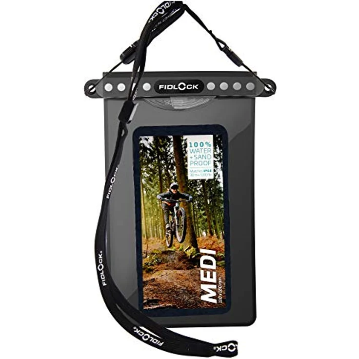 Fidlock DryBagMedi wasserfeste Handyhülle mit genialem Magnetverschluss wasserdichte Handytasche Handy Wasserschutzhülle wasserfeste Handytasche wasserdichte Handyhülle wasserdichte Hülle – Bild 1