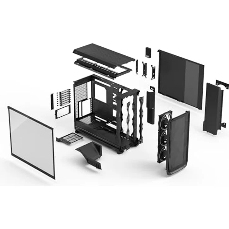 Fractal Design Meshify 3 XL Ambience Pro RGB, Big-Tower PC Gehäuse für E-ATX, Tempered Glass, schwarz, 3x 140-mm-RGB-Lüfter vorinstalliert – Bild 10