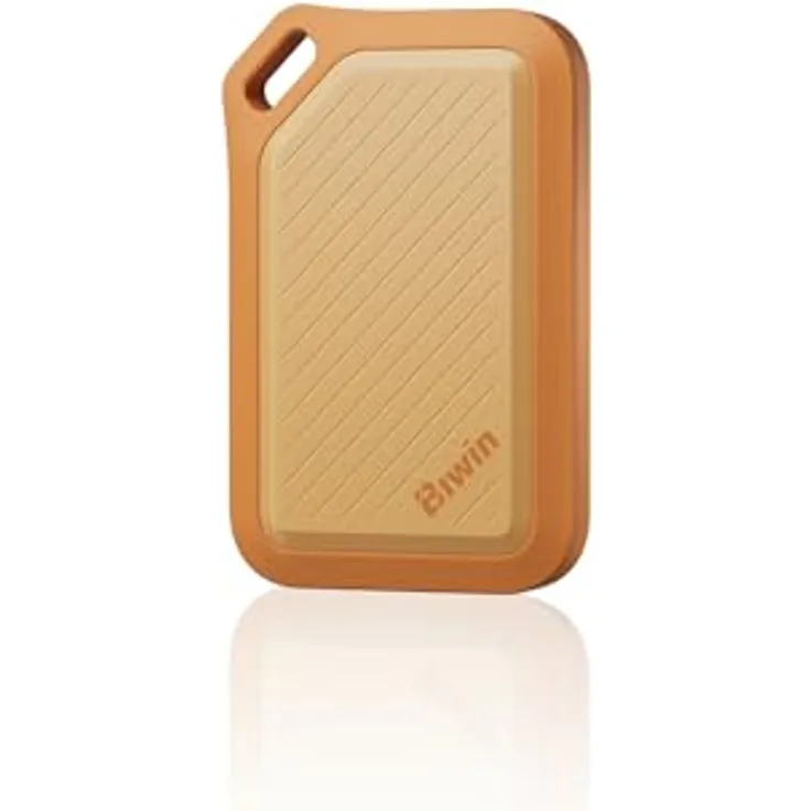 BIWIN Amber PR2000 Externe SSD 4TB, USB 3.2 Gen2x2, bis zu 2000 MB/s, IP67 wasserdicht, Portable NVMe mit USB-C & USB-A Adapter, orange