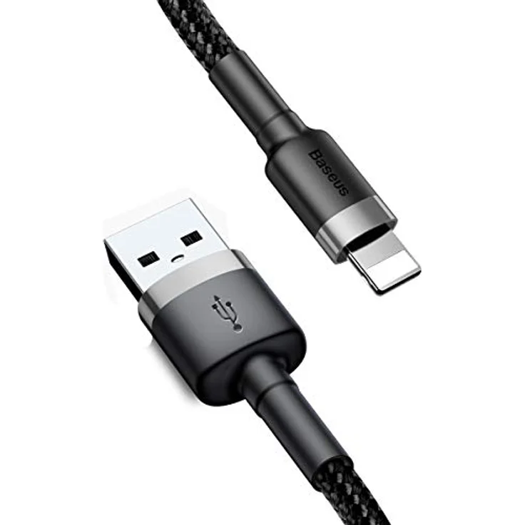 Baseus Cafule Cable - USB to Lightning Cable, 2.4 A, 1 m (Grey/Black) – Bild 2