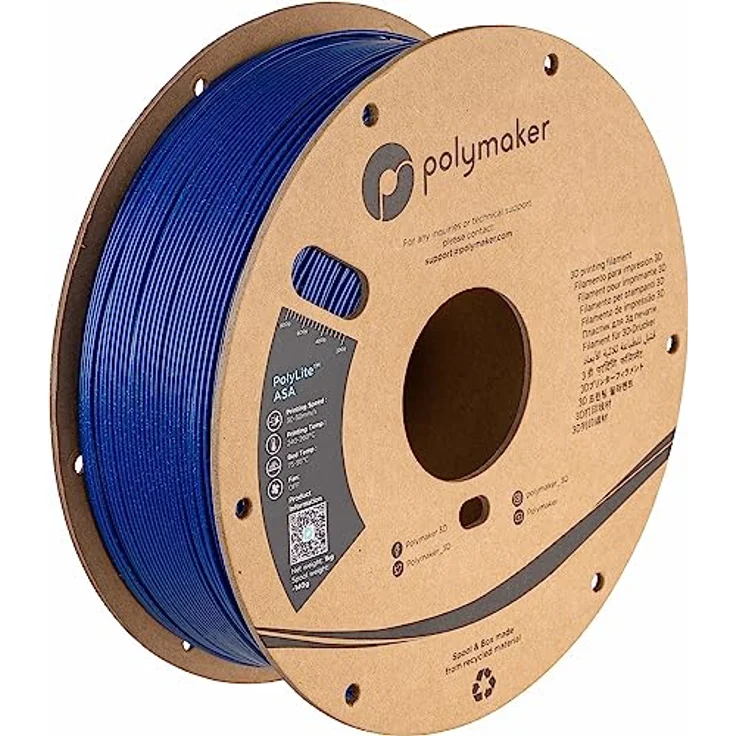 Polymaker ASA Filament 1.75mm Galaxie Blau, 1kg hitze- und wetterbeständig, für funktionale 3D-Druckteile – Bild 1