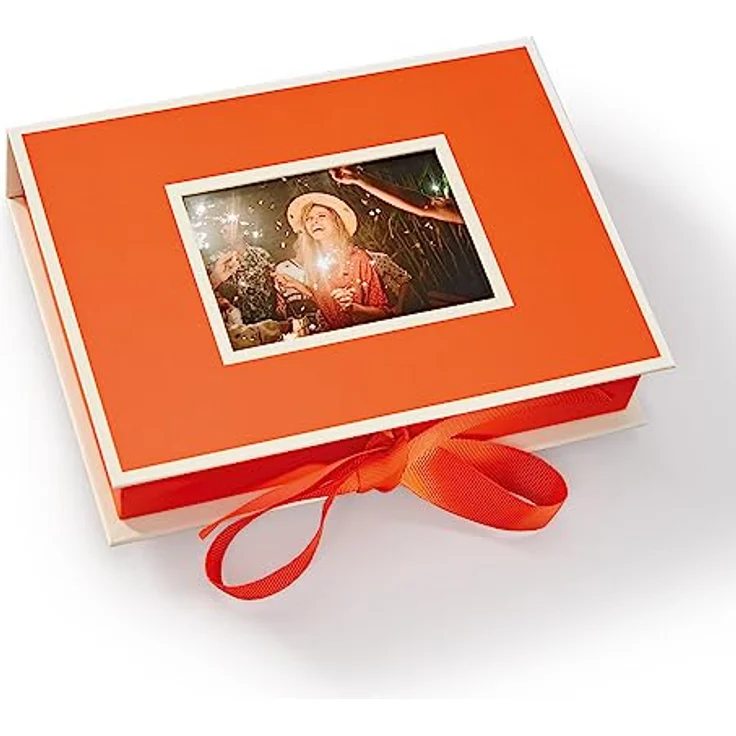 OTTO Fotoalbum Semikolon 352520 Kleine Fotobox, orange, hochwertige Aufbewahrung für Ihre schönsten Momente – Bild 1