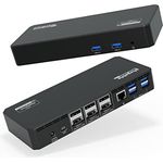 Plugable 12 in 1 USB C Dockingstation Triple Monitor, Triple 4K Displays mit 3X HDMI oder 3X DisplayPort, Kompatibel mit Mac, Windows, Thunderbolt 3 & 4, USB4, USB-C (60W PD, 6X USB Ports, Ethernet)