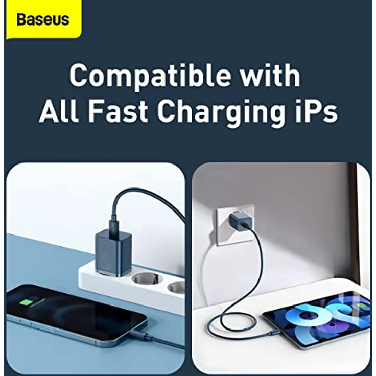 Baseus Super Si Quick Charger 1C 20W mit USB-C Kabel für Lightning 1m (blau) - Schnellladegerät mit 20W Power Delivery – Bild 10