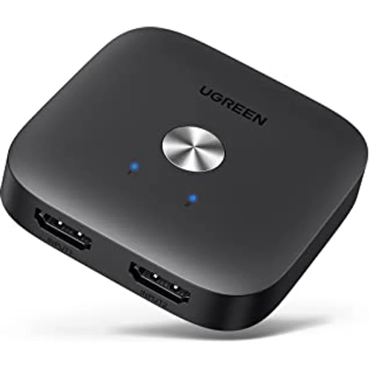 UGREEN HDMI Switch 4K 60Hz 2 in 1 Out HDMI 2.0 2 In 1 Out Umschalter kompatibel mit TV Stick, Xbox One/360, PS5 /PS4/PS3, DVD Blu-Ray Player, Laptop, PC, HDTV