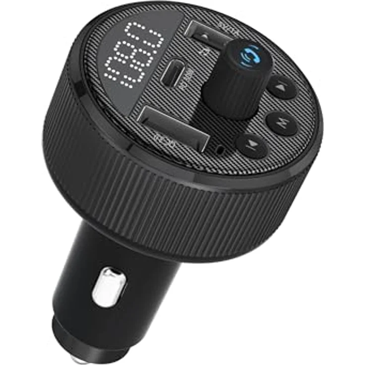 Xlayer Kfz-Ladegerät 30W mit FM-Transmitter, 12/24 V, Bluetooth 5.3, USB-C, 2x USB-A – Bild 2