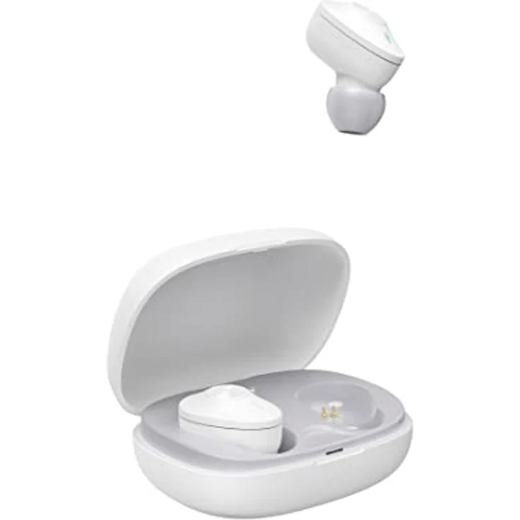 Hama Bluetooth Kopfhörer „Freedom Buddy“ (True Wireless, TWS, In Ear Kopfhörer, Wireless Kopfhörer, kabellos, Bass Boost, Kopfhörer kabellos, Earbuds, Sprachsteuerung, mit Ladebox) weiß – Bild 2
