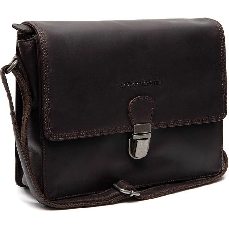 The Chesterfield Brand Lunor Messenger, 100% Leder Tasche in braun, 26 cm x 7 cm x 21 cm