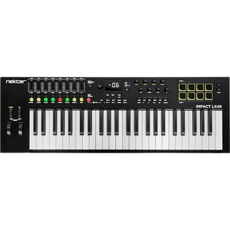 Nektar Impact LX mk3, MIDI-Controller mit 49 sensibilisierten Tasten, 8 Reglern, 8 Fadern, 8 Pads und DAW-Integration – Bild 1