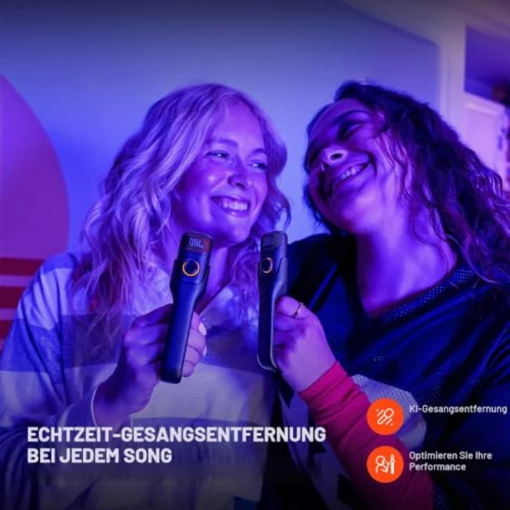 JBL Easy Sing Mic Mini, KI-Mikrofon mit Vocal-Removal in Echtzeit, Schwarz, bis zu 6 Stunden Akkulaufzeit – Bild 3
