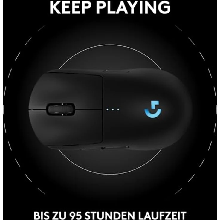 LOGITECH PRO 2 LIGHTSPEED, kabellose Gaming-Maus für Rechts- und Linkshänder mit HERO 2 Sensor, 32K DPI, RGB-Beleuchtung, Schwarz – Bild 7
