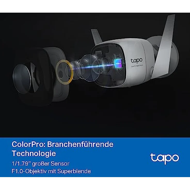 TP-Link Tapo C325WB Überwachungskamera Außen, ColorPro Nachtsicht, Objektiv mit Superblende, 2K Hochauflösung, AI-Erkennung, Bewegungserkennung, IP66, Alarmmeldung, Zwei Wege Audio – Bild 2