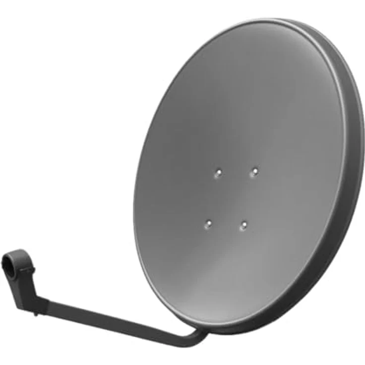 ARLI 60 cm HD Satellitenanlagenset, grau, mit Quad LNB und 4 vergoldeten F-Steckern für 4 Receiver – Bild 8