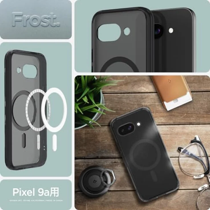 Spigen Ultra Hybrid MagFit Hülle für Google Pixel 9a, Kompatibel mit MagSafe - Frost Black – Bild 2