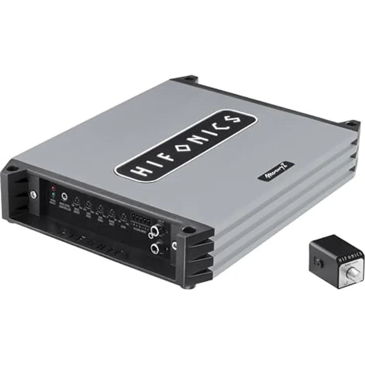 Hifonics MERCURY 1 (v2) Digital Monoblock Verstärker, 750 W RMS, kompakt mit Basspegel-Fernbedienung und Hochpegeleingängen