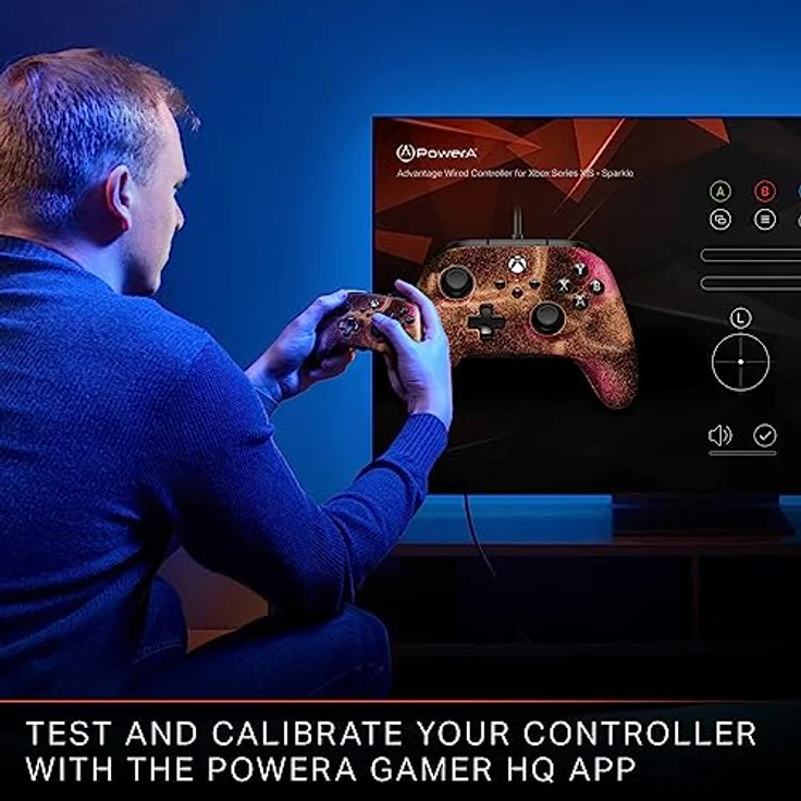 PowerA Xbox Advantage Controller - kabelgebunden, 3-Wege-Trigger-Locks, ergonomisches Design, USB-C-Kabel, Windows 10/11-Kompatibilität – Bild 8