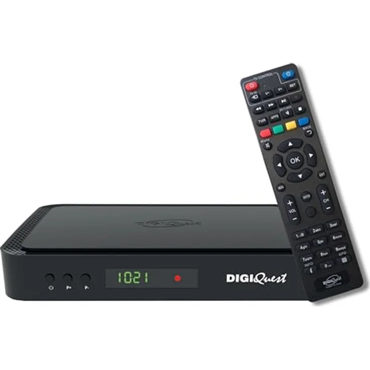 DIGIQUEST Tivùsat Combo 4K Q99, HEVC Main 10 HbbTV Satelliten-Receiver mit Dual-Tuner, aktiver Aufnahmefunktion, Mediaplayer und tivùsat Smartcard, inkl. 2-in-1 Fernbedienung