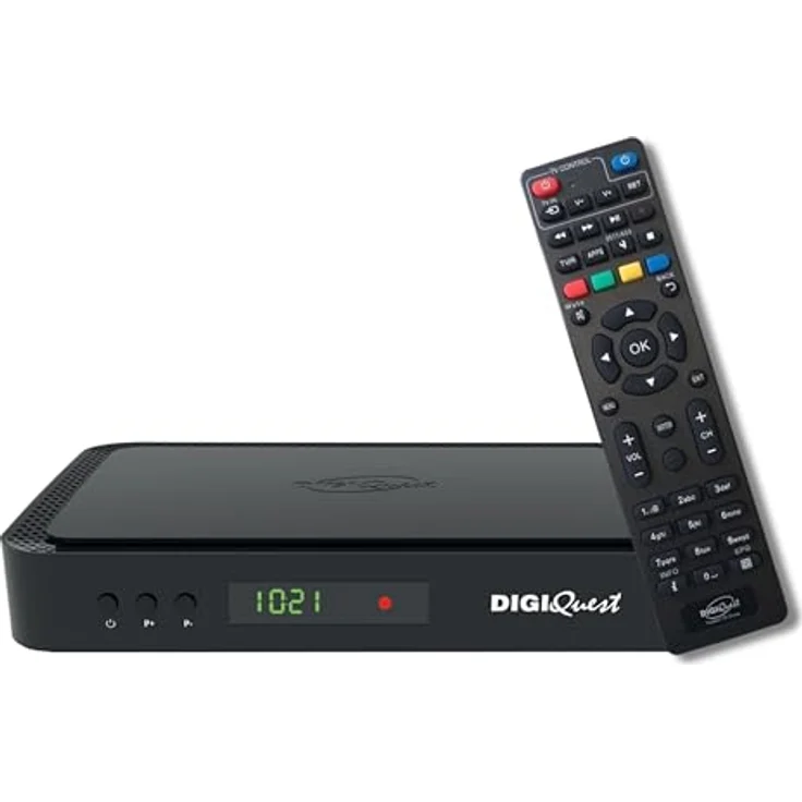 DIGIQUEST Tivùsat Combo 4K Q99, HEVC Main 10 HbbTV Satelliten-Receiver mit Dual-Tuner, aktiver Aufnahmefunktion, Mediaplayer und tivùsat Smartcard, inkl. 2-in-1 Fernbedienung – Bild 1
